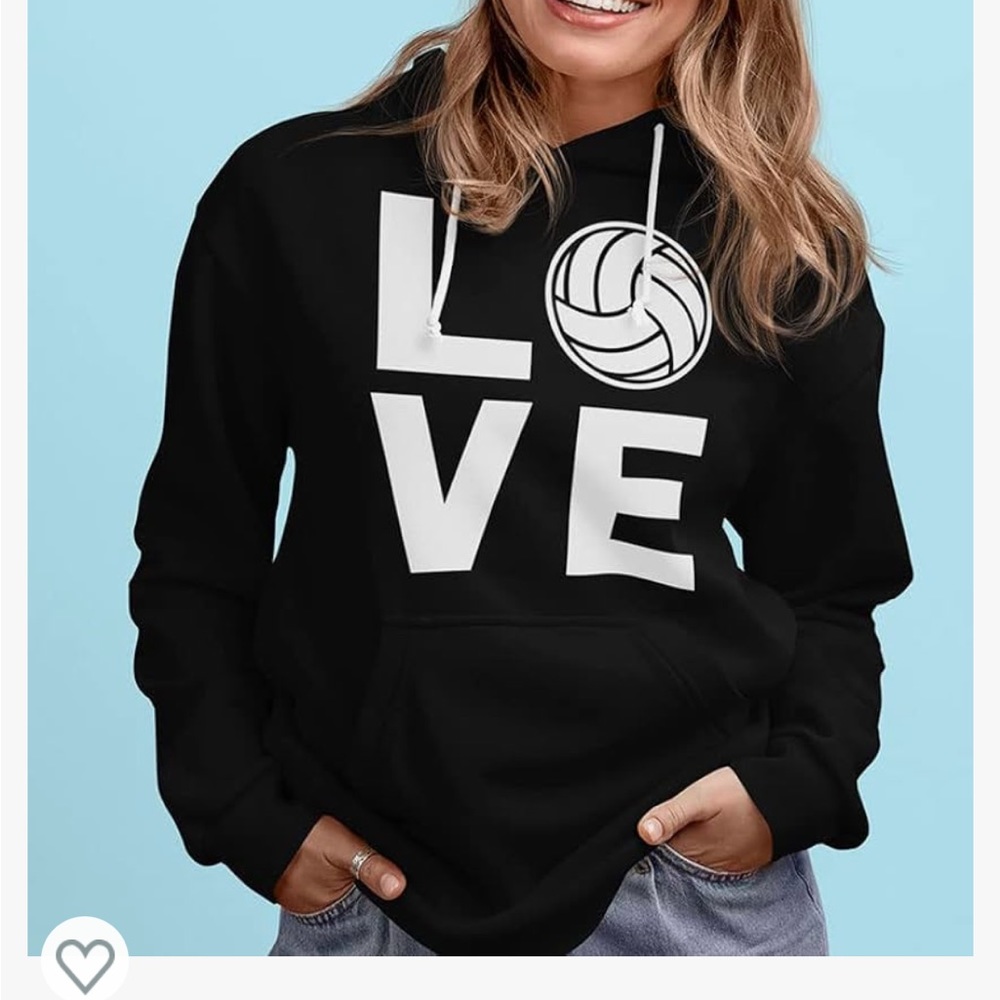 Tstars Volleyball Gifts Hoodies for Teen Girls Women Size Large